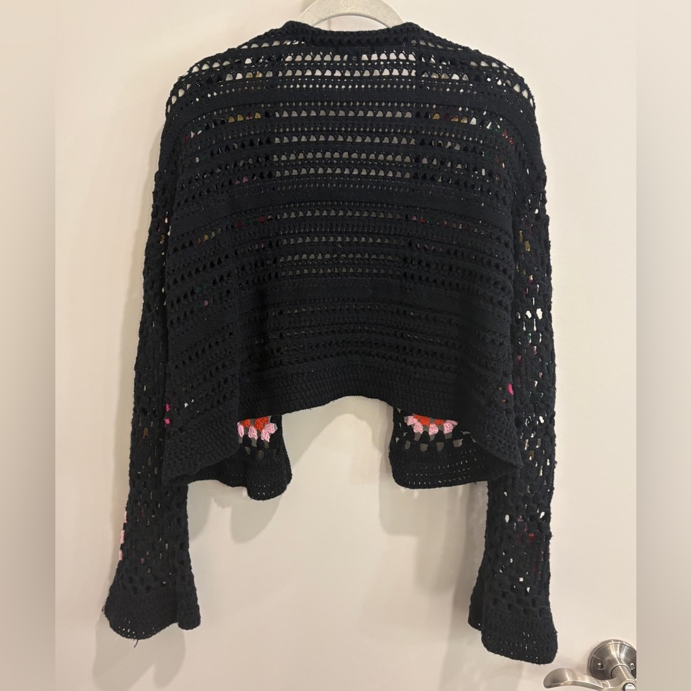 Granny Square Open Cardigan Crochet Sweater - Floral Sz. SM – Wild Fable 🖤✨ - Picture 7 of 13